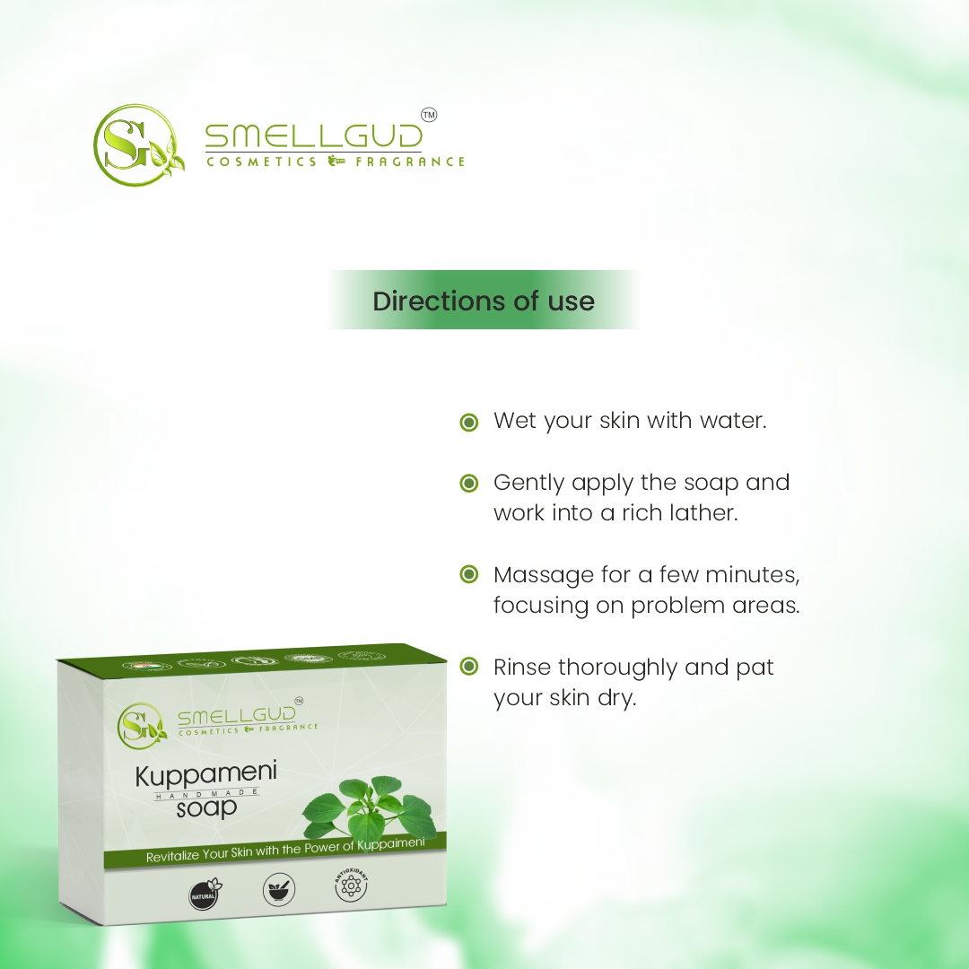 SMELLGUD KUPPAIMENI LUXURY HAND MADE BATH SOAP TREATS SKIN IRRITATION| ANTI FUNGAL PROPERTIES|100 GM EACH