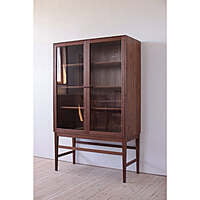 Mid-Century Modern Teak Display Cabinet with Glass Doors - Danish Design Mid-Century Modern Teak Display Cabinet with Glass Doors - Danish Design