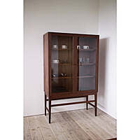 Mid-Century Modern Teak Display Cabinet with Glass Doors - Danish Design Mid-Century Modern Teak Display Cabinet with Glass Doors - Danish Design