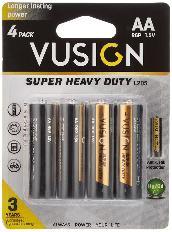 DELI VUSIGN L205 SUPER HD LR6 BATTERY AA PKT/4PCS