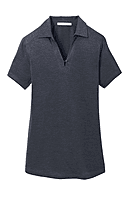 L574 PLAYERA POLO DAMA MC PORT AUTHORITY DIGI HEATHER PERFORMANCE