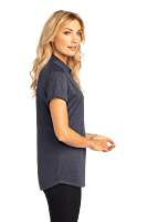 L574 PLAYERA POLO DAMA MC PORT AUTHORITY DIGI HEATHER PERFORMANCE