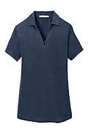 L574 PLAYERA POLO DAMA MC PORT AUTHORITY DIGI HEATHER PERFORMANCE