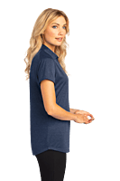 L574 PLAYERA POLO DAMA MC PORT AUTHORITY DIGI HEATHER PERFORMANCE