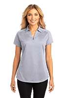 L574 PLAYERA POLO DAMA MC PORT AUTHORITY DIGI HEATHER PERFORMANCE
