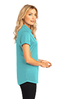 L574 PLAYERA POLO DAMA MC PORT AUTHORITY DIGI HEATHER PERFORMANCE