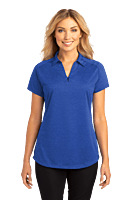 L574 PLAYERA POLO DAMA MC PORT AUTHORITY DIGI HEATHER PERFORMANCE