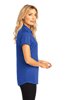 L574 PLAYERA POLO DAMA MC PORT AUTHORITY DIGI HEATHER PERFORMANCE