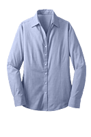 L640 CAMISA DAMA ML PORT AUTHORITY CROSSHATCH 