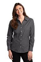 L640 CAMISA DAMA ML PORT AUTHORITY CROSSHATCH 