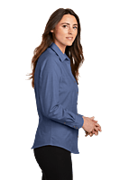 L640 CAMISA DAMA ML PORT AUTHORITY CROSSHATCH 