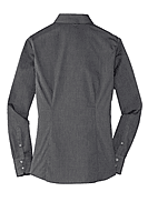 L640 CAMISA DAMA ML PORT AUTHORITY CROSSHATCH 