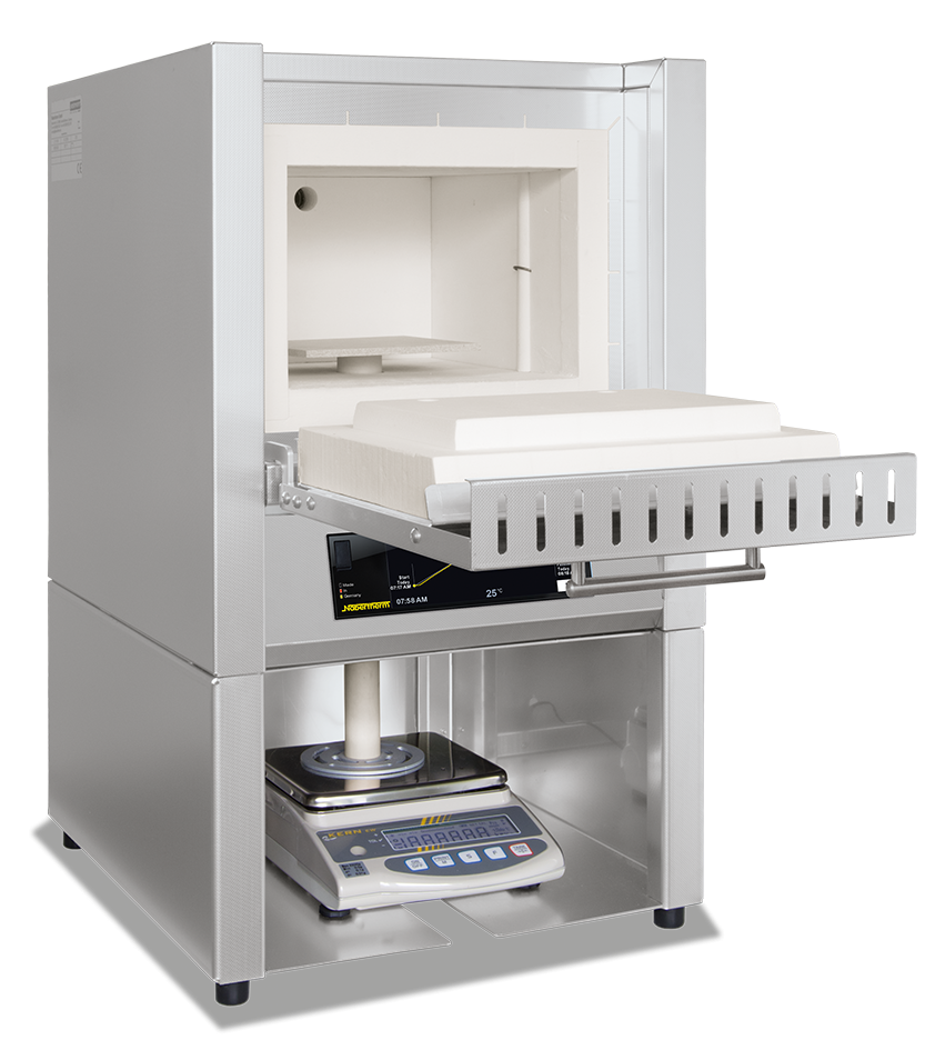 Muffle Furnace incl. Scale and Software for Determination of Combustion Loss