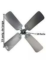 Aspa De Aluminio Para Central Carrier, 4Hojas, 21 X 5/8 Pulgada, Rotacion Cw - La01Ew-021