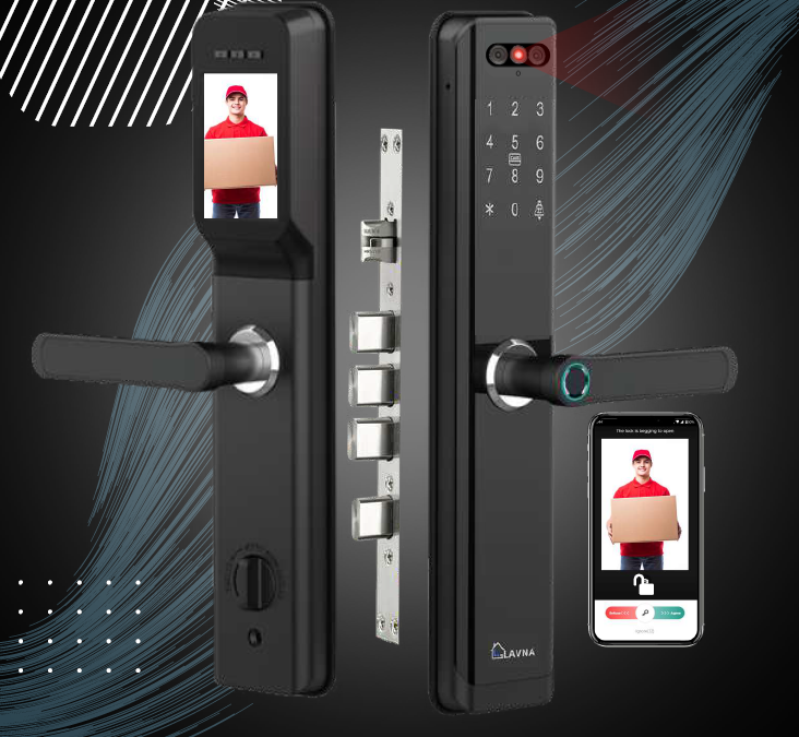 LAVNA LA24 Smart Face Door Lock | 8 Way Unlock
