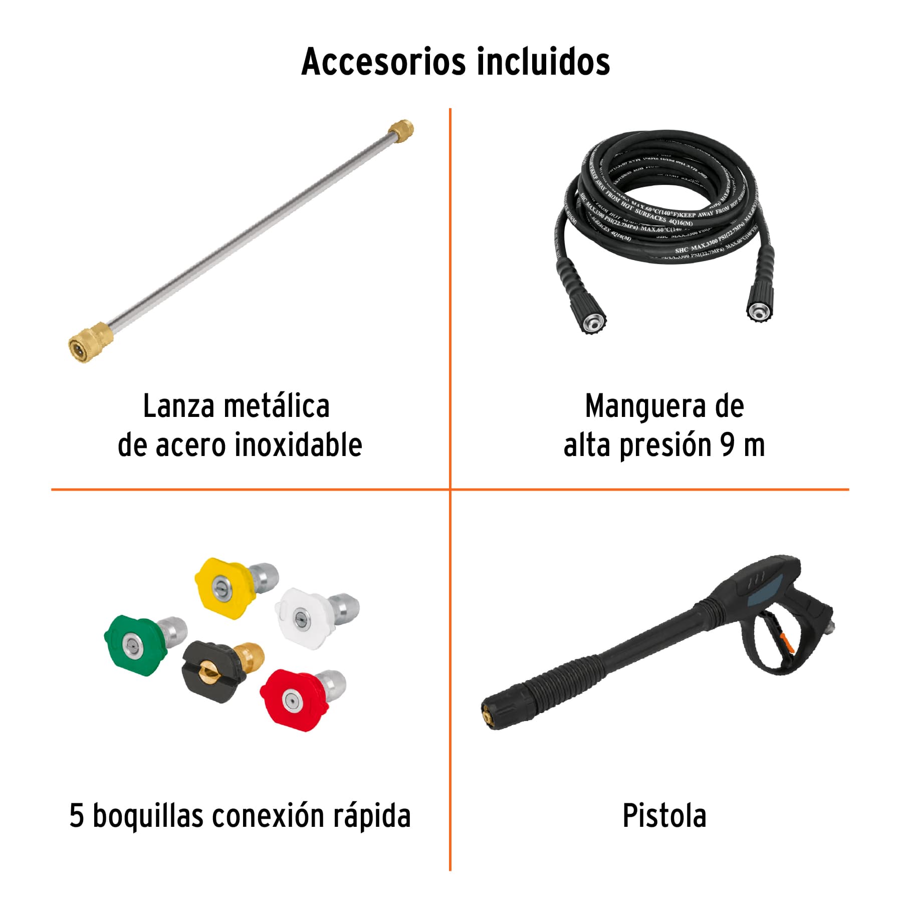 Hidrolavadora con motor a gasolina, 3,300 PSI - LAGAS-3300 / 12909