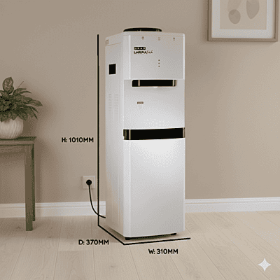Usha Laguna Fresh water dispenser featuring hot, cold, and ambient temperature options. Usha Laguna Fresh water dispenser featuring hot, cold, and ambient temperature options.
