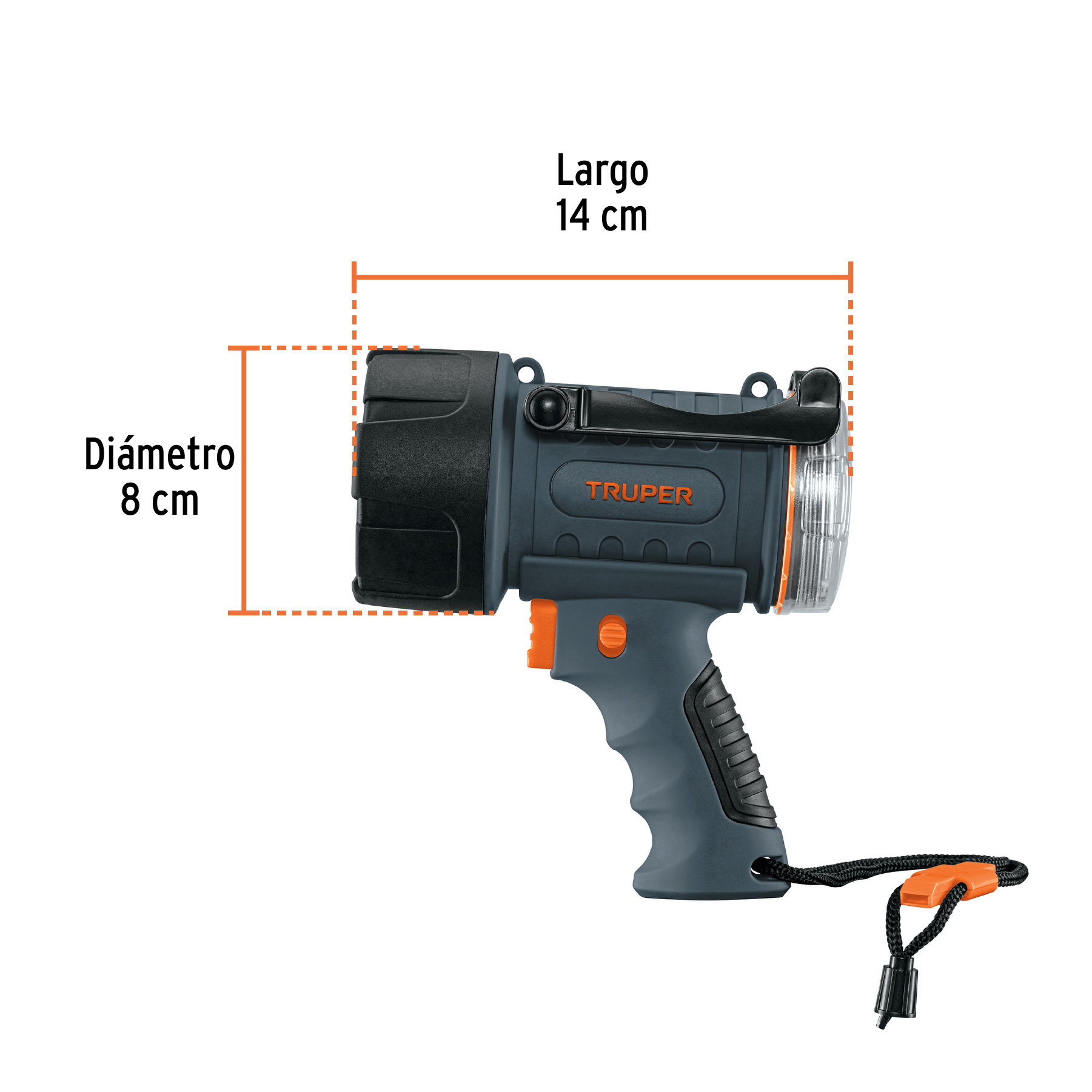 Linterna reflectora LED 300 lm recargable, TRUPER-LARE-300 / 12983