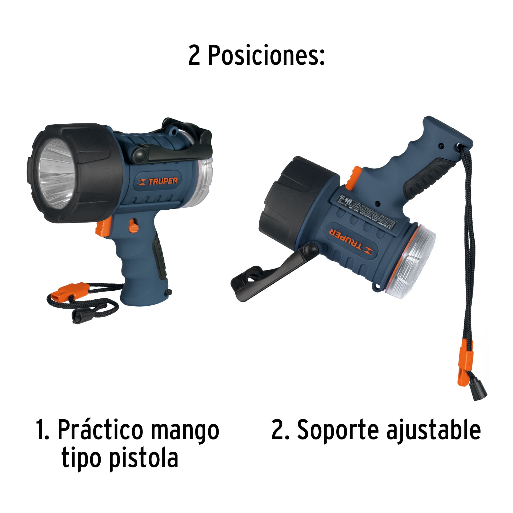 Linterna reflectora LED 300 lm recargable, TRUPER-LARE-300 / 12983