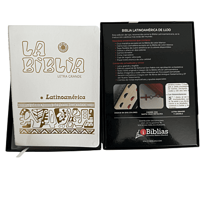 La Biblia Latinoamérica de Lujo Blanca, Letra Grande, Imitación piel
