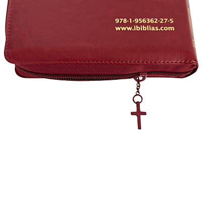 La Biblia Latinoamérica de Lujo Rojo / Letra Grande / Imitación piel / Cierre e Índice - Caja de 16 unidades