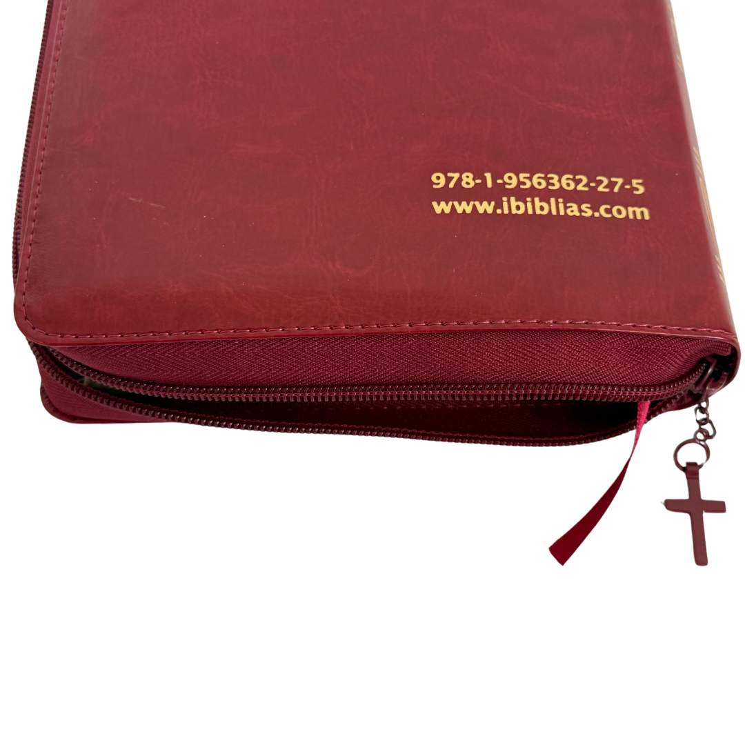 La Biblia Latinoamérica de Lujo Rojo, Letra Grande,  Imitación piel, Cierre e Índice
