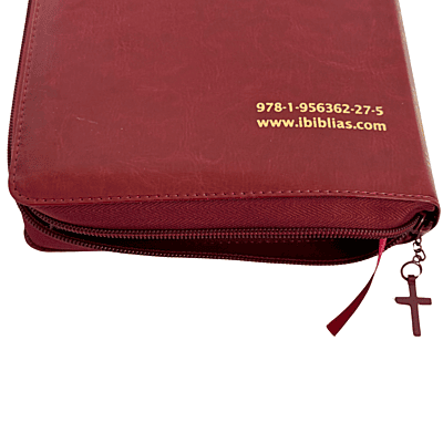 La Biblia Latinoamérica de Lujo Rojo / Letra Grande / Imitación piel / Cierre e Índice - Caja de 16 unidades