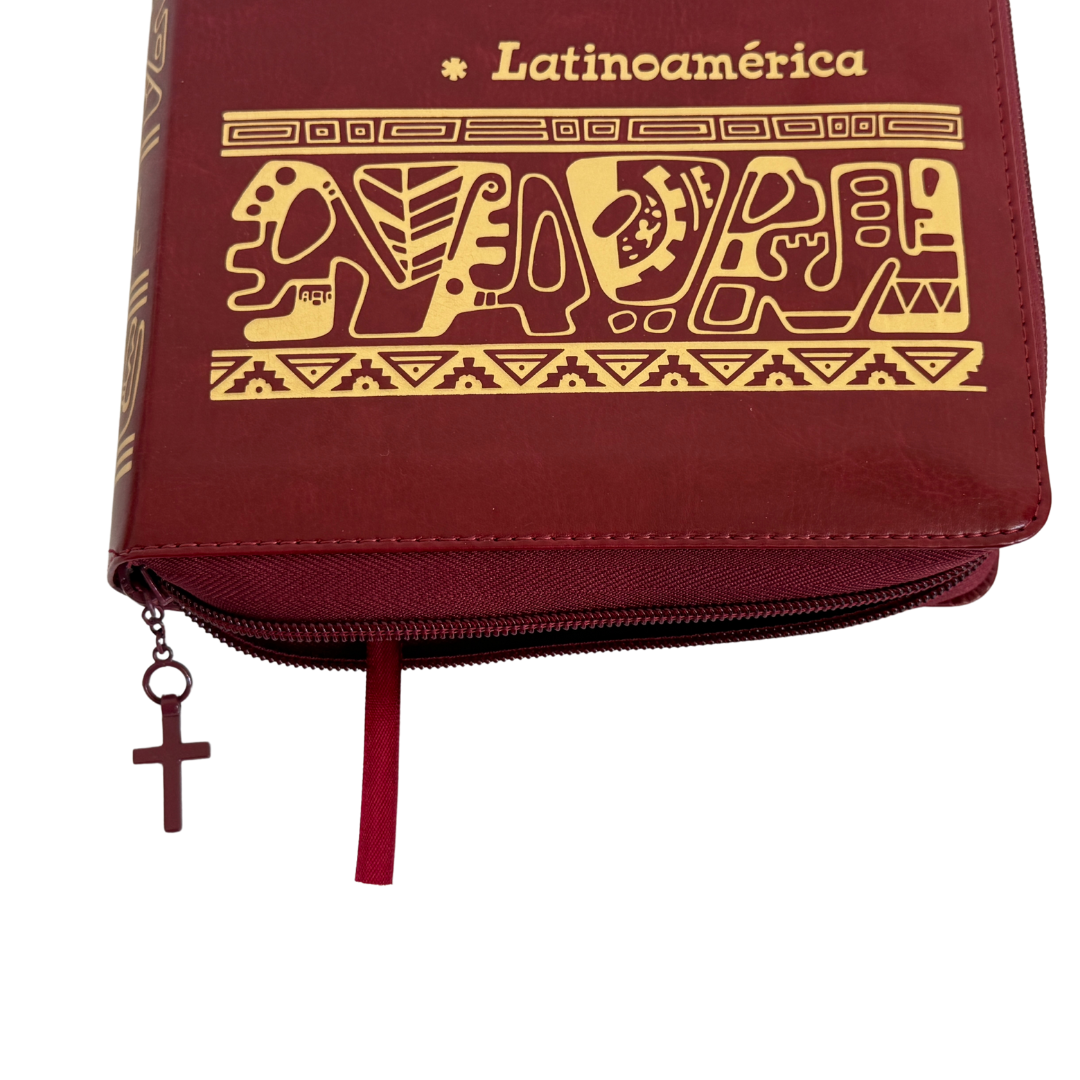 La Biblia Latinoamérica de Lujo Rojo, Letra Grande,  Imitación piel, Cierre e Índice