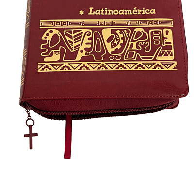La Biblia Latinoamérica de Lujo Rojo / Letra Grande / Imitación piel / Cierre e Índice - Caja de 16 unidades