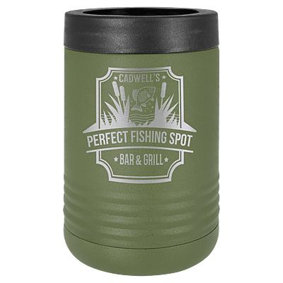 Laser Engraved Polar Camel Olive Green Beverage Holder