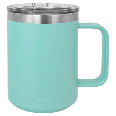 Teal Polar Camel 15 oz. Coffee Mug with Slider Lid