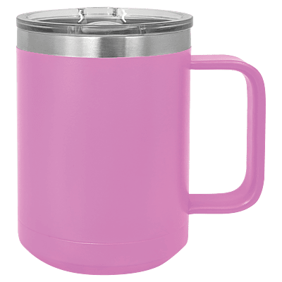 Light Purple Polar Camel 15 oz. Coffee Mug with Slider Lid