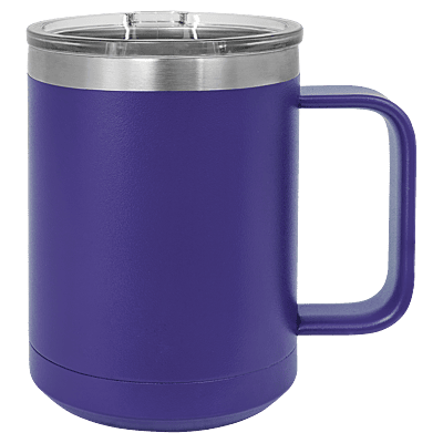 Purple Polar Camel 15 oz. Coffee Mug with Slider Lid