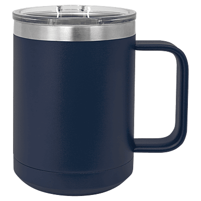 Navy Blue Polar Camel 15 oz. Coffee Mug with Slider Lid