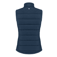 Cutter & Buck - Women's Evoke Hybrid Softshell Recycled Full Zip Vest - Navy Cutter & Buck - Women's Evoke Hybrid Softshell Recycled Full Zip Vest - Navy