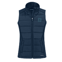 Cutter & Buck - Women's Evoke Hybrid Softshell Recycled Full Zip Vest - Navy Cutter & Buck - Women's Evoke Hybrid Softshell Recycled Full Zip Vest - Navy