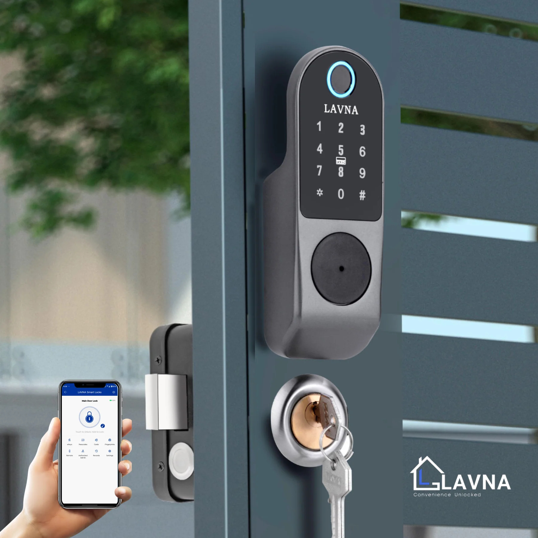 LAVNA LE50 Digital Door Lock | 6 Way Unlock |for Wooden/Metal Doors LAVNA LE50 Digital Door Lock | 6 Way Unlock |for Wooden/Metal Doors