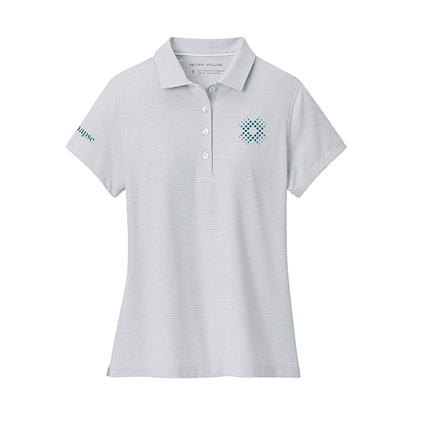 Peter Millar - Women's Jubilee Short-Sleeve Button Polo - Whispering Grey Peter Millar - Women's Jubilee Short-Sleeve Button Polo - Whispering Grey