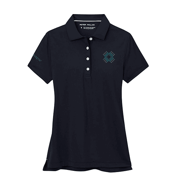 Peter Millar - Women's Button Polo - Black Peter Millar - Women's Button Polo - Black