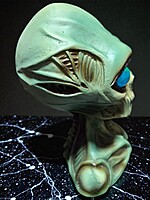 Large Alien Head with LED Eyes