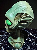 Large Alien Head with LED Eyes
