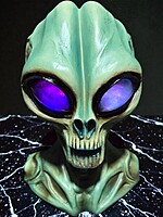 Large Alien Head with LED Eyes