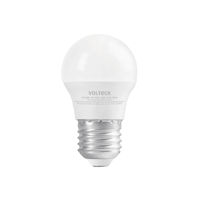 Lámpara LED G45 3 W (equiv. 25 W) luz de día blíster Volteck - 46854 - LED-30GF - Caja con 6 Pieza – Master 96