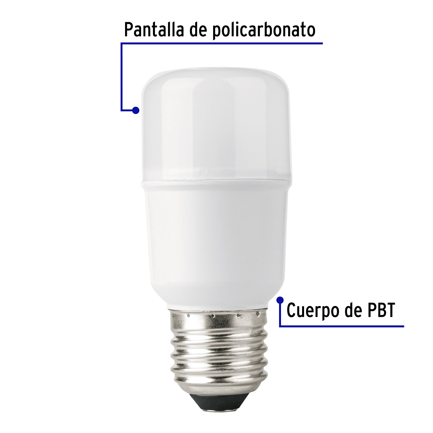 Lámpara de LED tipo barra 5 W luz de día, blíster, Volteck - 46038 - LED-40S - Caja con 2 Pieza – Master 100