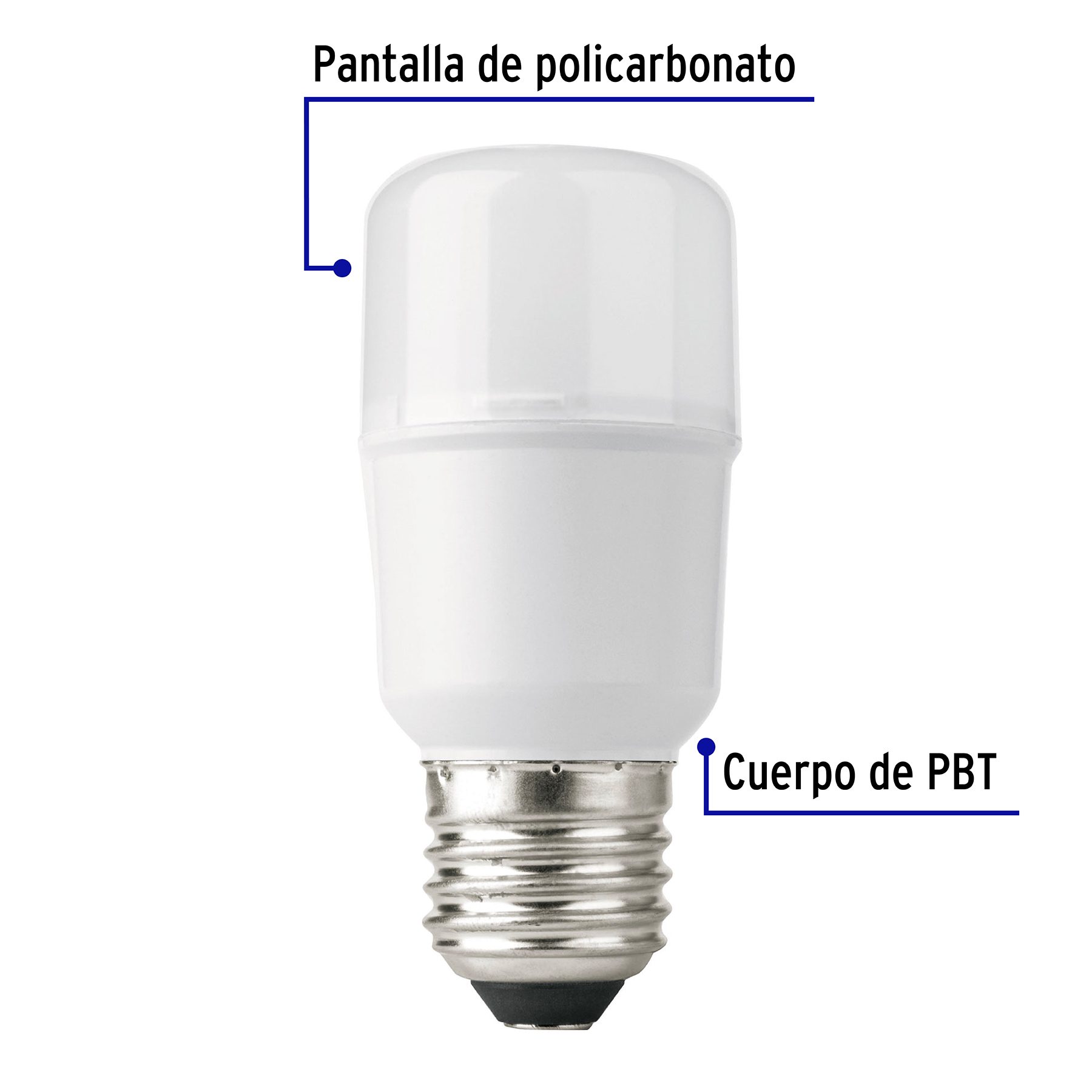 Lámpara de LED tipo barra 8 W luz de día, blíster, Volteck - 46039 - LED-60S - Caja con 2 Pieza – Master 100