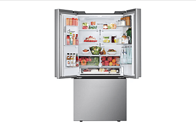 LG French Door Refrigerator, 33 inch Width, ENERGY STAR Certified, Counter Depth, 20.2 cu. ft. Capacity, Stainless Steel colour