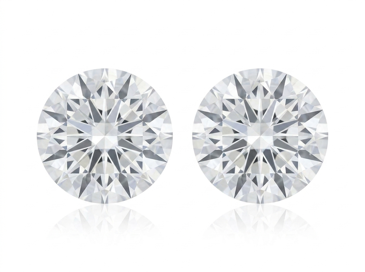 14K 2CT LAB GROWN DIAMOND ROUND STUD WG (STUD DI LAB REDONDO)