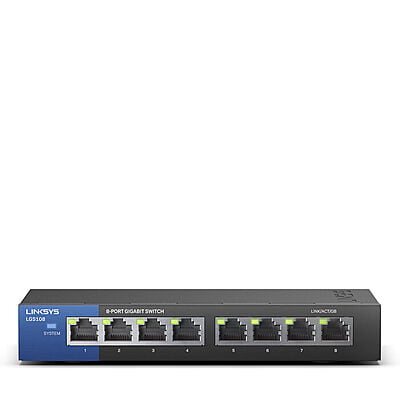Linksys LGS108-ME-RTL 8-Port Unmanaged Gigabit Ethernet Switch