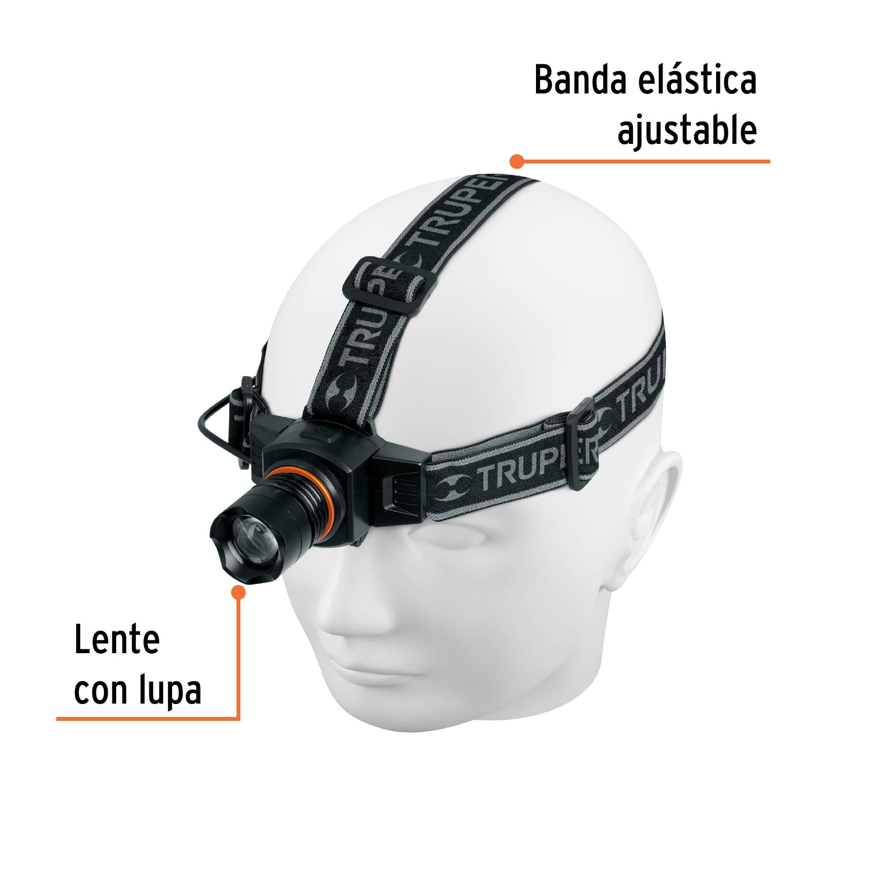 Linterna de minero, 125 lúmenes, 1 LED, recargable - LI-CA-60R / 10617