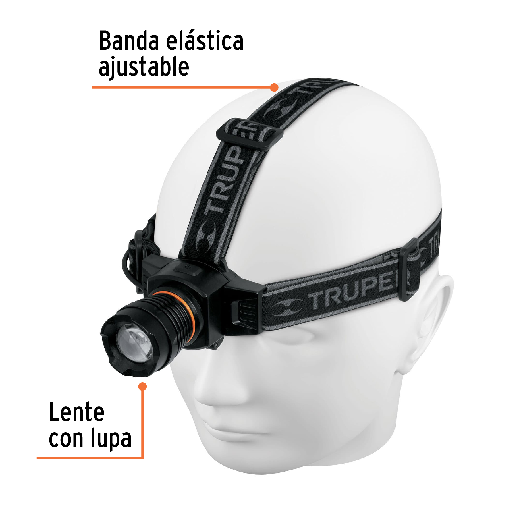 Linterna de minero, 340 lúmenes, 1 LED, recargable - LI-CA-120R / 16716